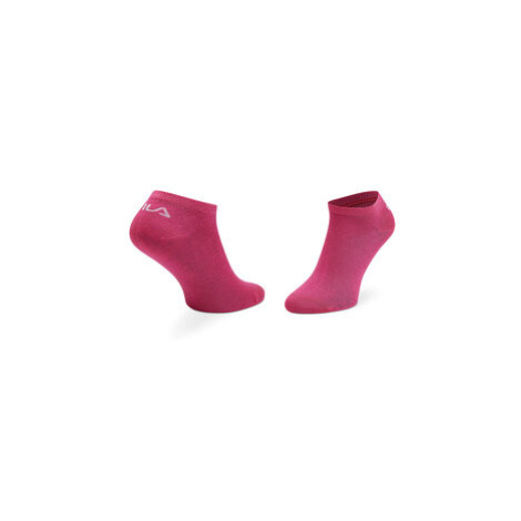 Fila Súprava 3 párov členkových dámskych ponožiek Calza Invisible F9100 Ružová
