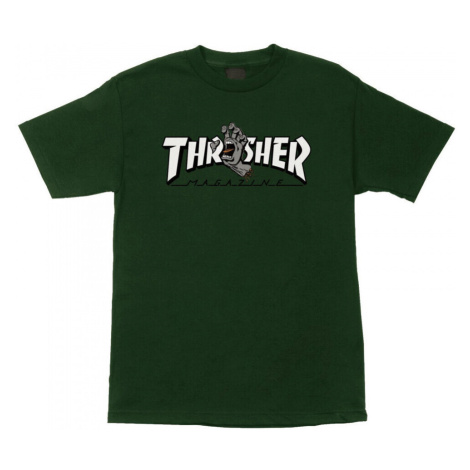 Santa Cruz  T-shirt thrasher screaming logo ss  Tričká a polokošele Zelená