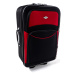 Červeno-čierny látkový cestovný kufor &quot;Standard&quot; - veľ. M, L, XL
