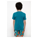 Chlapčenské pyžamo Italian Fashion Krab - krátke Morská zeleň