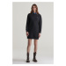 ŠATY GANT REL SHIELD C-NECK SWEAT DRESS BLACK