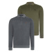 DOUBLE SET V4007 DEWBERRY MEN'S SWEATSHIRT-ANTHRACITE-KHAKI