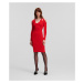 Šaty Karl Lagerfeld Cut Out Dress Červená
