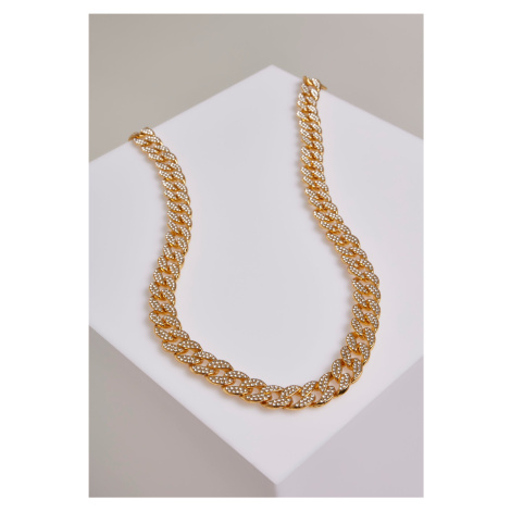 Necklace with rhinestones - golden colors Urban Classics