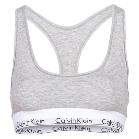 Calvin Klein Jeans  MODERN COTTON UNLINED BRALETTE  Športové podprsenky Šedá