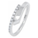 Brilio Silver Nežný strieborný prsteň s kryštálmi 426 001 00573 04 53 mm