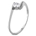 Thiny shine surgical steel engagement ring