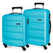 ROLL ROAD Flex Azul Claro, Sada ABS cestovných kufrov, 55-65cm, 584956A