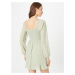 HOLLISTER Košeľové šaty  trávovo zelená / pastelovo zelená / biela