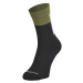 SCOTT Cyklistické ponožky klasické - BLOCK STRIPE CREW - zelená/čierna