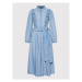 United Colors Of Benetton Košeľové šaty 4DA7DV009 Modrá Regular Fit
