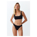 Trendyol Black Bralette Premium Fabric Brazilian Bikini Set