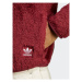 Adidas Mikina Essentials+ Fluffy Teddy Slim Zip Top HY1712 Červená Regular Fit