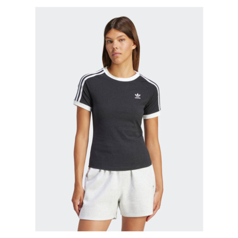 Adidas Tričko 3-Stripes IU2429 Čierna Slim Fit