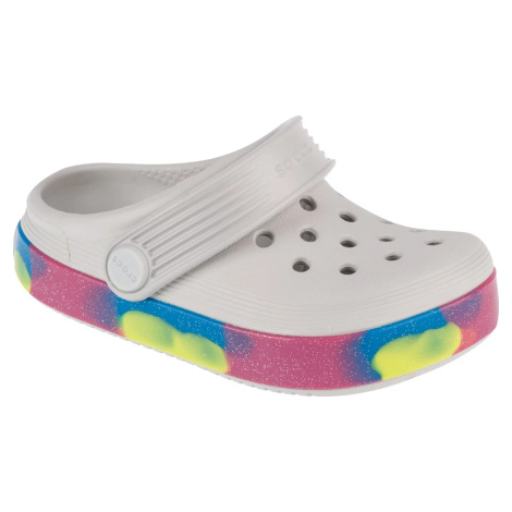 BIELE NAZUVÁKY CROCS OFF COURT GLITTER BAND CLOG T 209717-1FS