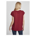 Urban Classics Ladies Organic Extended Shoulder Tee burgundy