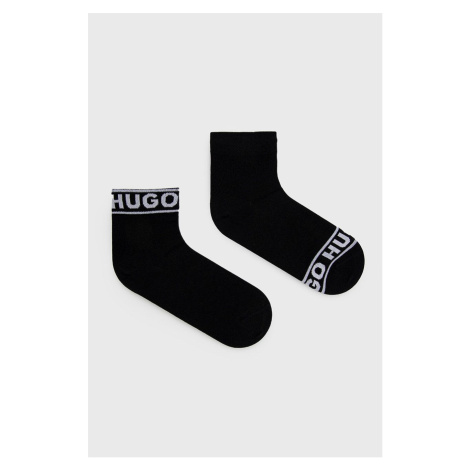 Ponožky HUGO dámske, čierna farba Hugo Boss
