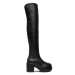 Bronx Mušketierky High Knee Boots 14295-A Čierna