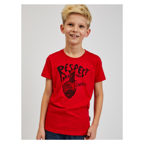 Červené chlapčenské tričko s potlačou SAM73 Scutum Sam 73
