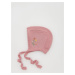 Reserved - Bavlnená čiapka s uzlom - Ružová