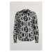 KOŠEĽA GANT REG MONOGRAM PRINT CTN SILK SHIRT EVENING BLUE