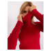 Red women's turtleneck with viscose