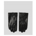 Rukavice Karl Lagerfeld K/Karl Leather Gloves Čierna