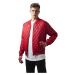 Diamond Quilt Synthetic Leather Jacket fire red