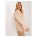 Béžová oversize mikina s nápisom EM-BL-617-13.98P-beige