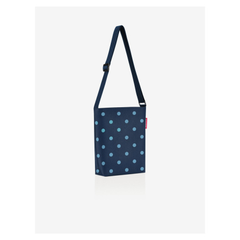 Tmavomodrá dámska bodkovaná kabelka cez rameno Reisenthel Shoulderbag S Mixed Dots Blue