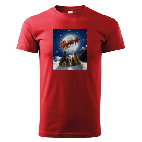 Detské vianočné tričko s potlačou santových saní - skvelé vianočné tričko