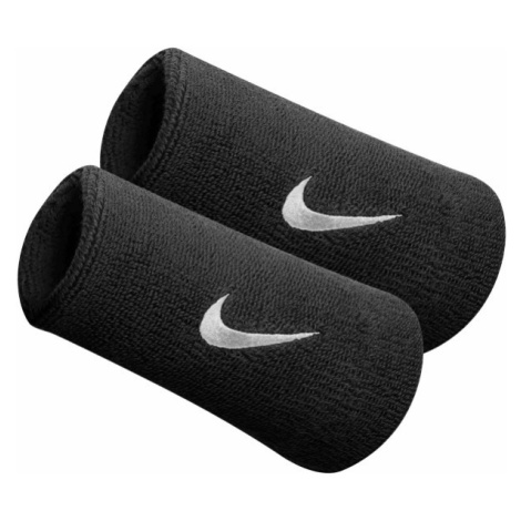 Nike SWOOSH DOUBLEWIDE WRISTBAND Potítko, čierna, veľkosť