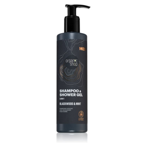 Organic Shop Men Blackwood & Mint šampón a sprchový gél 2 v 1 pre mužov