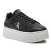 Calvin Klein Jeans Sneakersy Bold Platf Low Lace Lth Ml Mtl YW0YW01516 Čierna