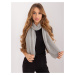 Gray wide women's viscose scarf