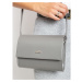 Clutch bag made of ecological gray leather