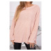 Široký oversize sveter púdrovo ružový UNI