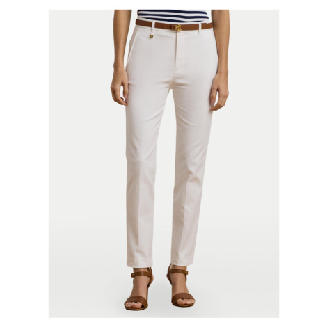 LAUREN RALPH LAUREN Bavlnené nohavice 200811955005 Biela Skinny Fit