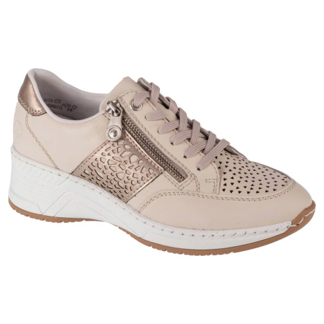 BÉŽOVÉ DÁMSKE TENISKY RIEKER SNEAKERS SO ZLATÝMI DETAILMI N4344-60