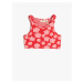 Koton Athlete Crop Floral Sleeveless, Round Neck Slim Fit.