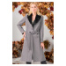 Z6671 DEWBERRY LADIES' COAT-PLAIN GREY