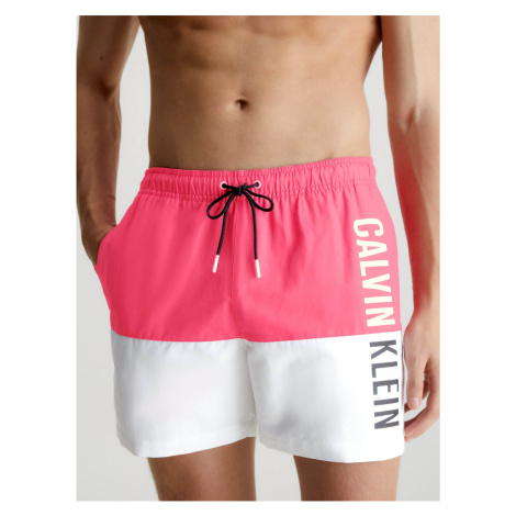 Plavky pre mužov Calvin Klein Underwear - ružová, biela