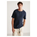 GRIMELANGE Harry Pánske tričko s golierom, špeciálny vzor, textúrovaná hrubá látka, 100% bavlna,