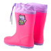 Dievčenské gumáky COQUI Rainy Collar Frog lt. fuchsia lt. lila