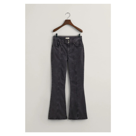 NOHAVICE GANT LOW WAIST STRETCHY BOOTCUT PANTS BLACK