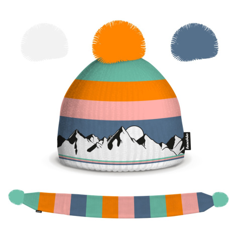 Detský set čiapka + šál Ráno na horách Fusakle