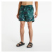 Plavky Urban Classics Pattern Swim Shorts Green Leafs