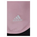 Bežecké šortky adidas Performance HD2810 dámske, ružová farba, jednofarebné, vysoký pás