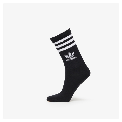 adidas Originals Mid Cut Crew Socks 3-Pack White/ Medium Grey Heather/ Black