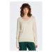 SVETER GANT FINE KNIT V-NECK CREAM